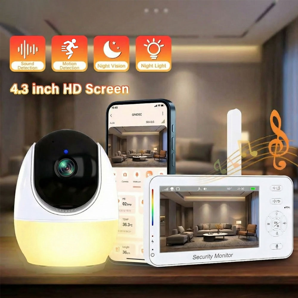 Baby Nursery Videos - 4,3 inç Kameralı Video Bebek Monitörü,