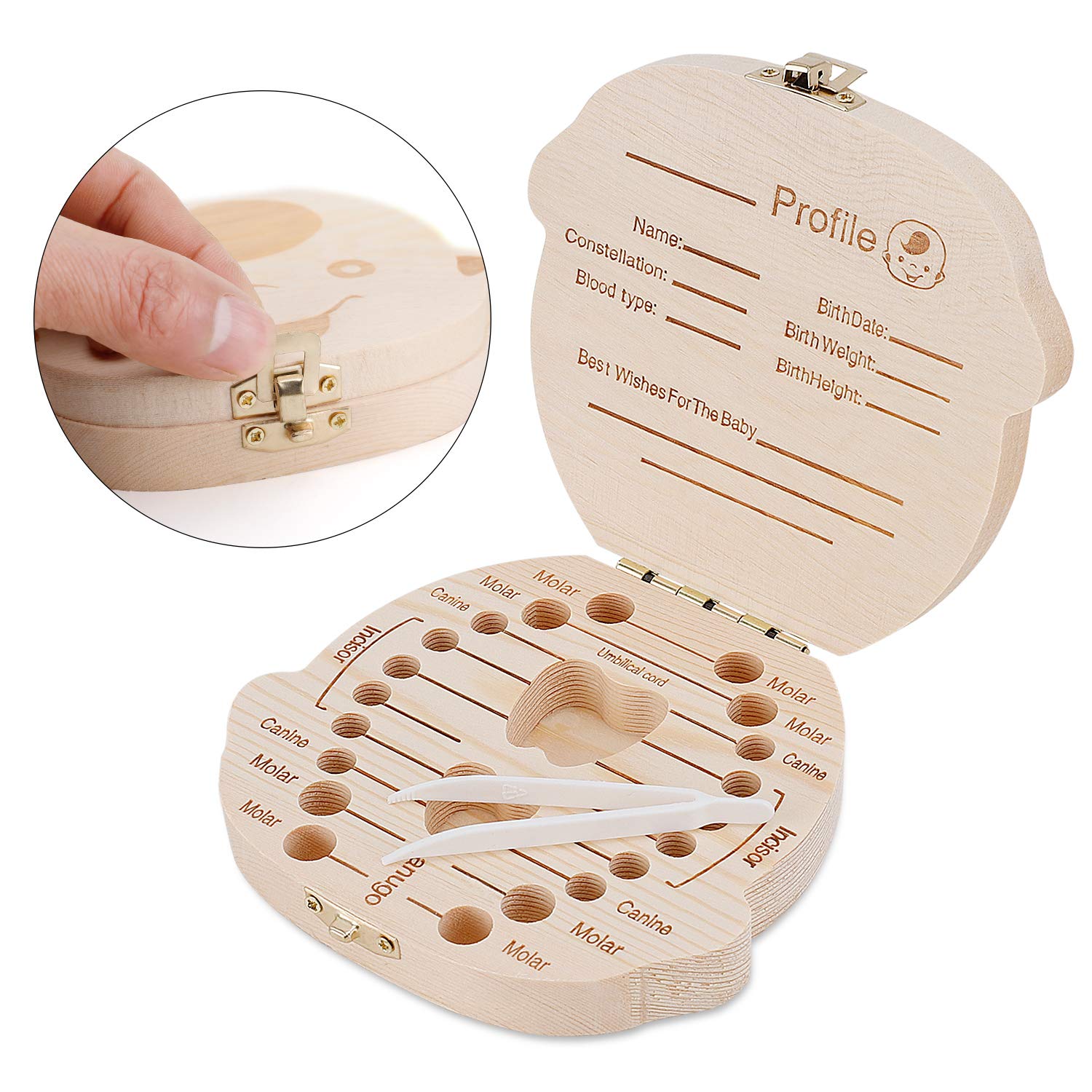 Baby Keepsake Box - 1 ADET Yeni Tasarım Çam Ahşap