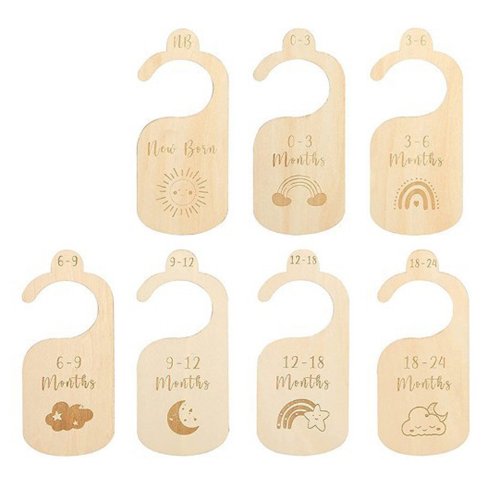Baby Nursery Uniform - 7/8 adet ahşap bebek dolap bölücü