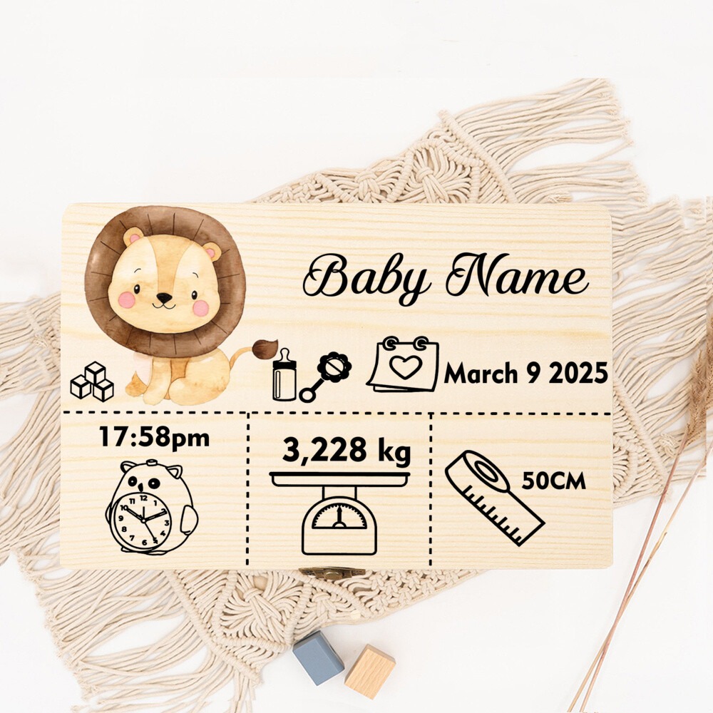 Baby Keepsake Box - Sevimli Orman Hayvan Saklama Kutusu Adı