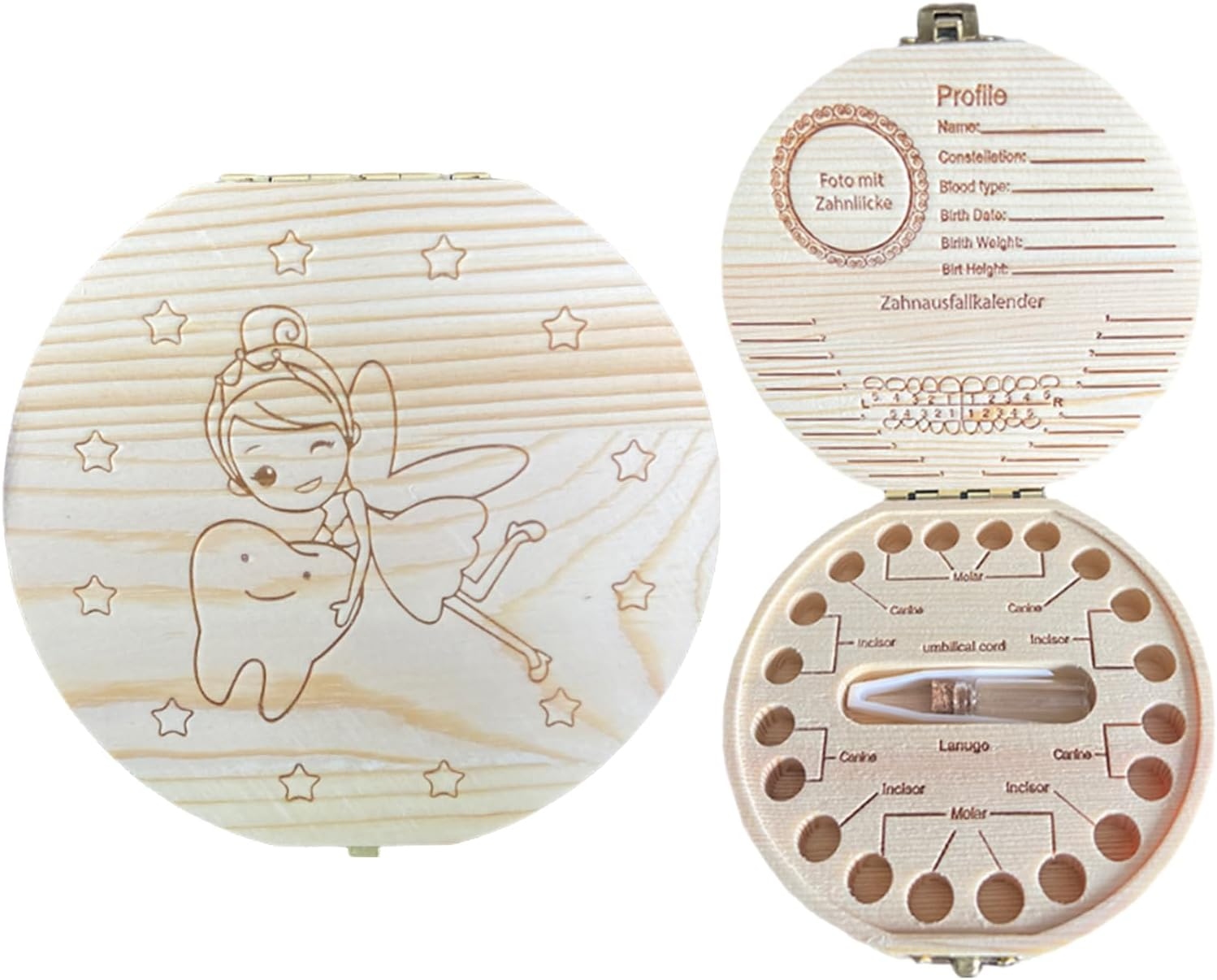 Baby Keepsake Box - Ahşap Süt Dişi Saklama Kutusu -