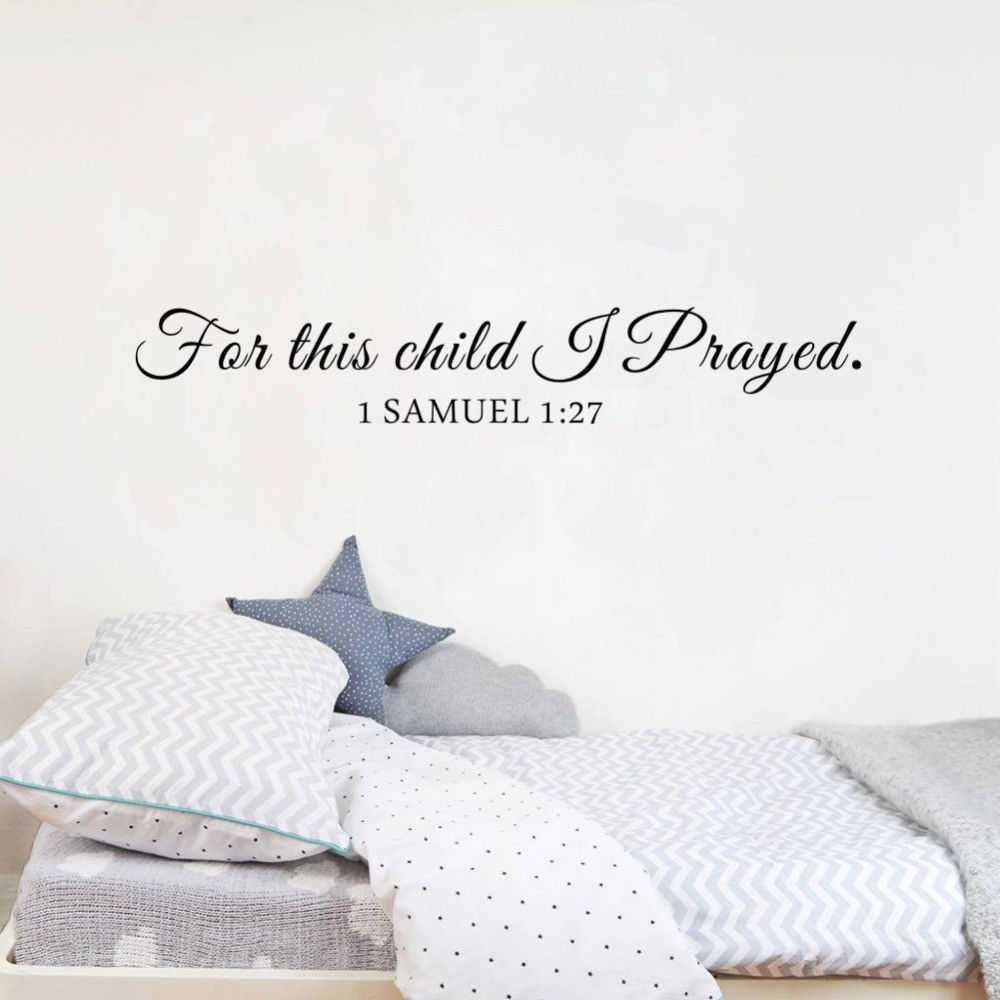 Baby Nursery Vinyl Wall Stickers - Bu Çocuk I Dua Samuel Alıntı