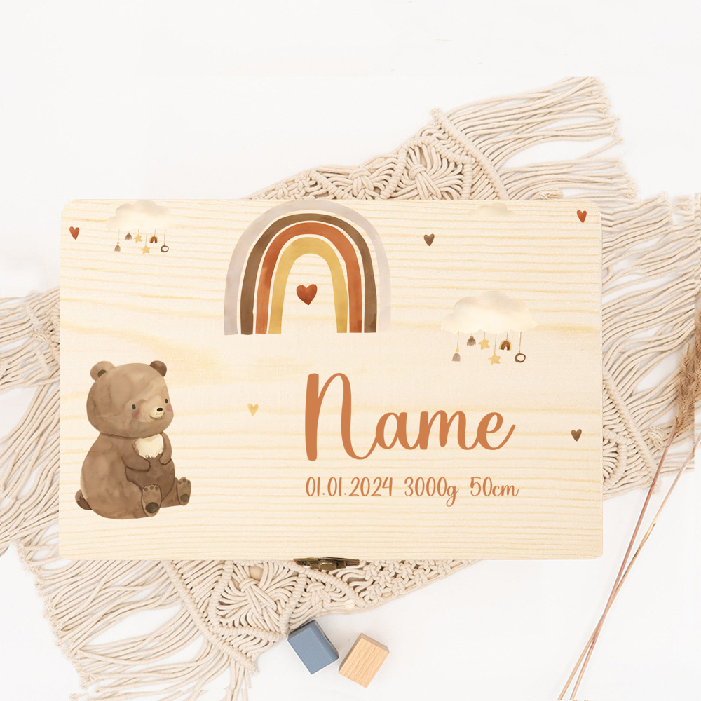Baby Keepsake Box - Kişiselleştirilmiş Bebek Hafıza Kutusu Bebek Hediye