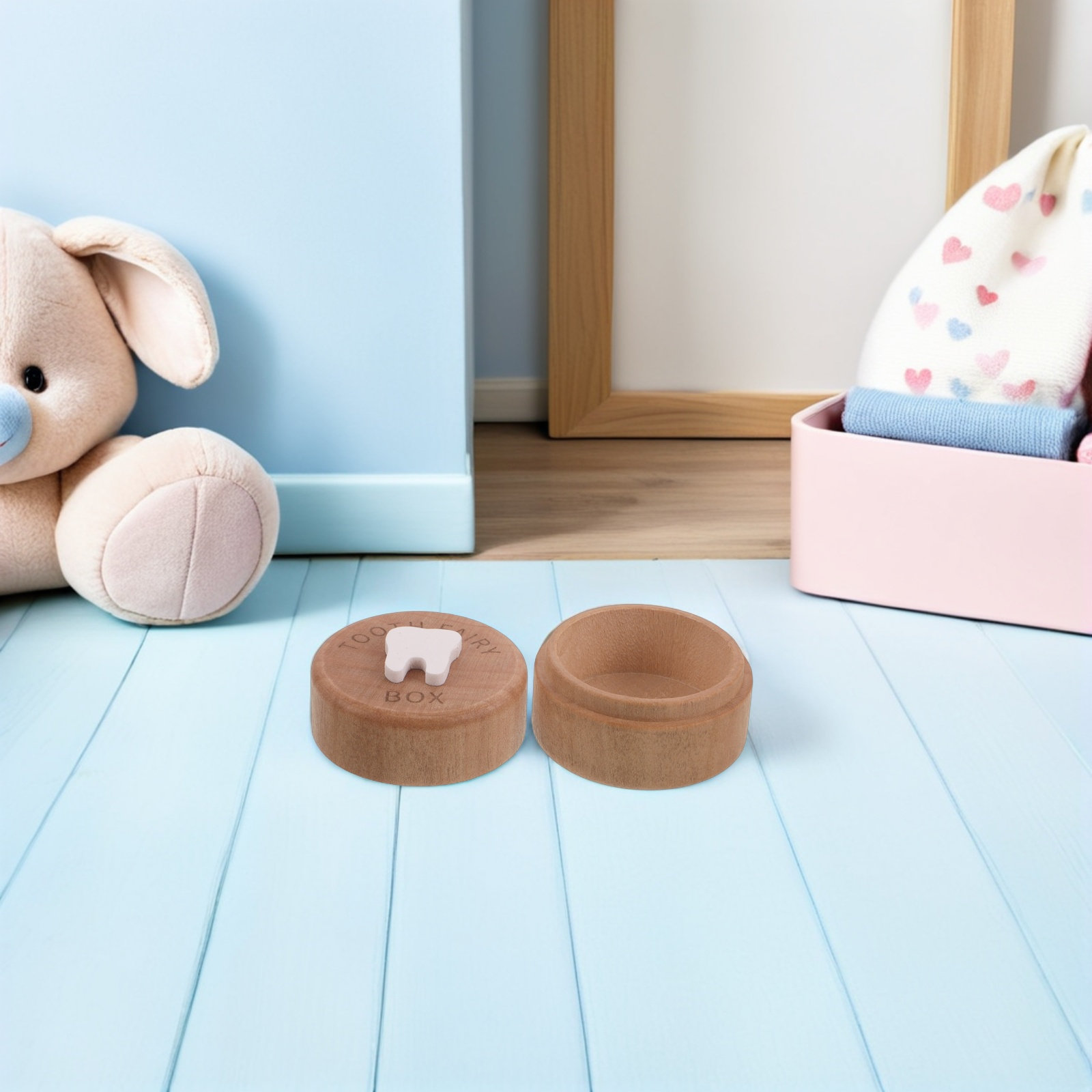 Baby Keepsake Box - Çocuklar İçin Diş Perisi Kutusu Ahşap