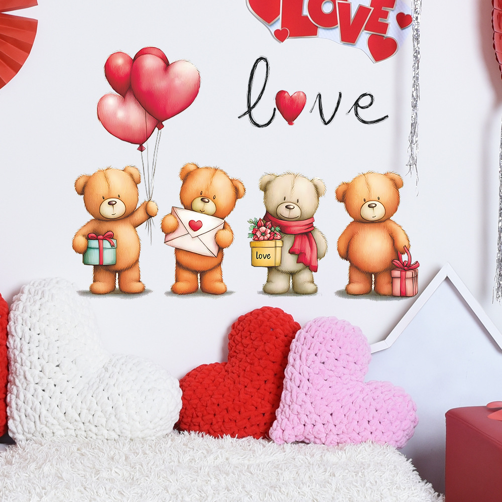 Romantik Karikatür Ayı Balon D - Baby Nursery Vinyl Wall Stickers incelemesi ve fiyatı