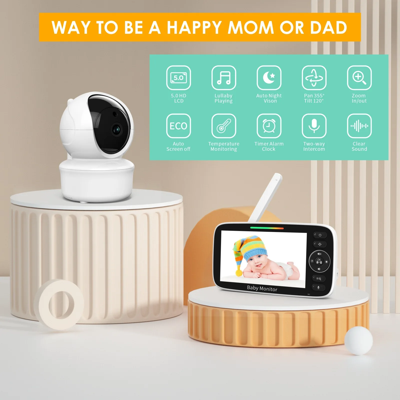 5 inç LCD Ekranlı Bebek Monitö - Baby Nursery Videos incelemesi ve fiyatı