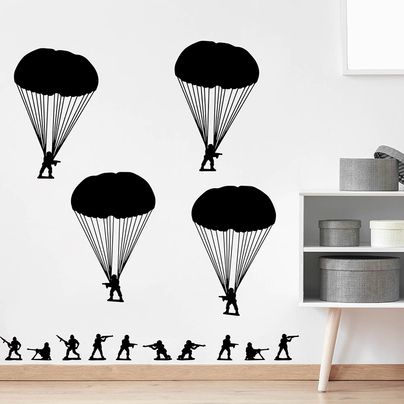 Ordu Erkekler Askerler Paraşüt - Baby Nursery Vinyl Wall Stickers incelemesi ve fiyatı