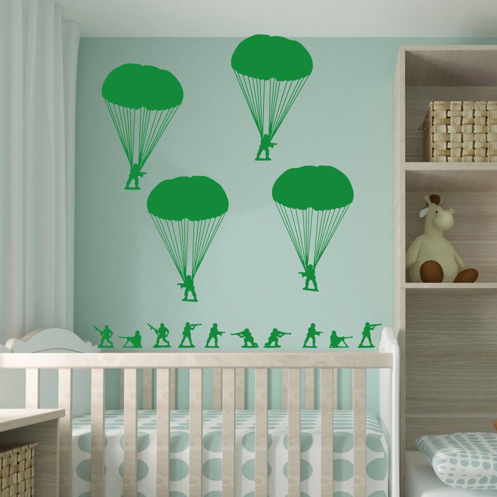 Ordu Erkekler Askerler Paraşüt - Baby Nursery Vinyl Wall Stickers incelemesi ve fiyatı
