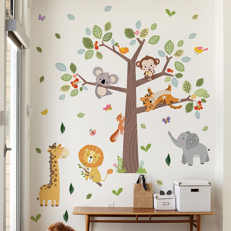 Büyük Orman Hayvan Duvar Stick - Baby Zoo Nursery incelemesi ve fiyatı