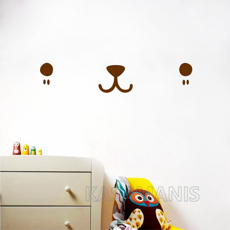 Sevimli Kawaii yüzü duvar sana - Baby Nursery Vinyl Wall Stickers incelemesi ve fiyatı