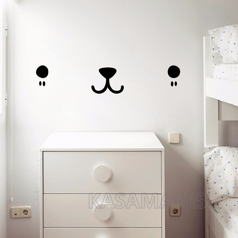 Sevimli Kawaii yüzü duvar sana - Baby Nursery Vinyl Wall Stickers incelemesi ve fiyatı