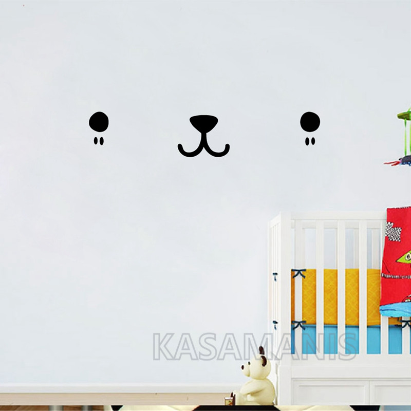 Sevimli Kawaii yüzü duvar sana - Baby Nursery Vinyl Wall Stickers incelemesi ve fiyatı