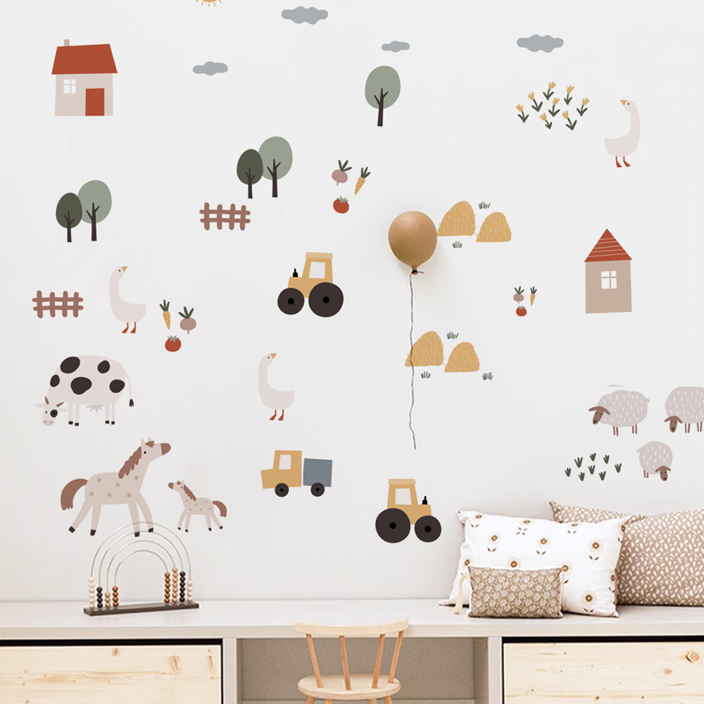 Boho Karikatür Sevimli Inekler - Baby Nursery Vinyl Wall Stickers incelemesi ve fiyatı