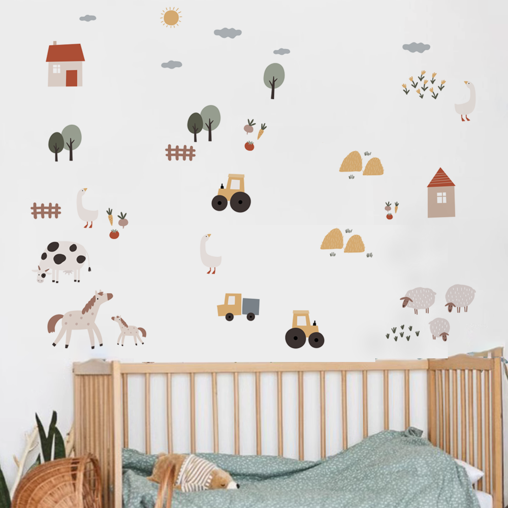 Boho Karikatür Sevimli Inekler - Baby Nursery Vinyl Wall Stickers incelemesi ve fiyatı