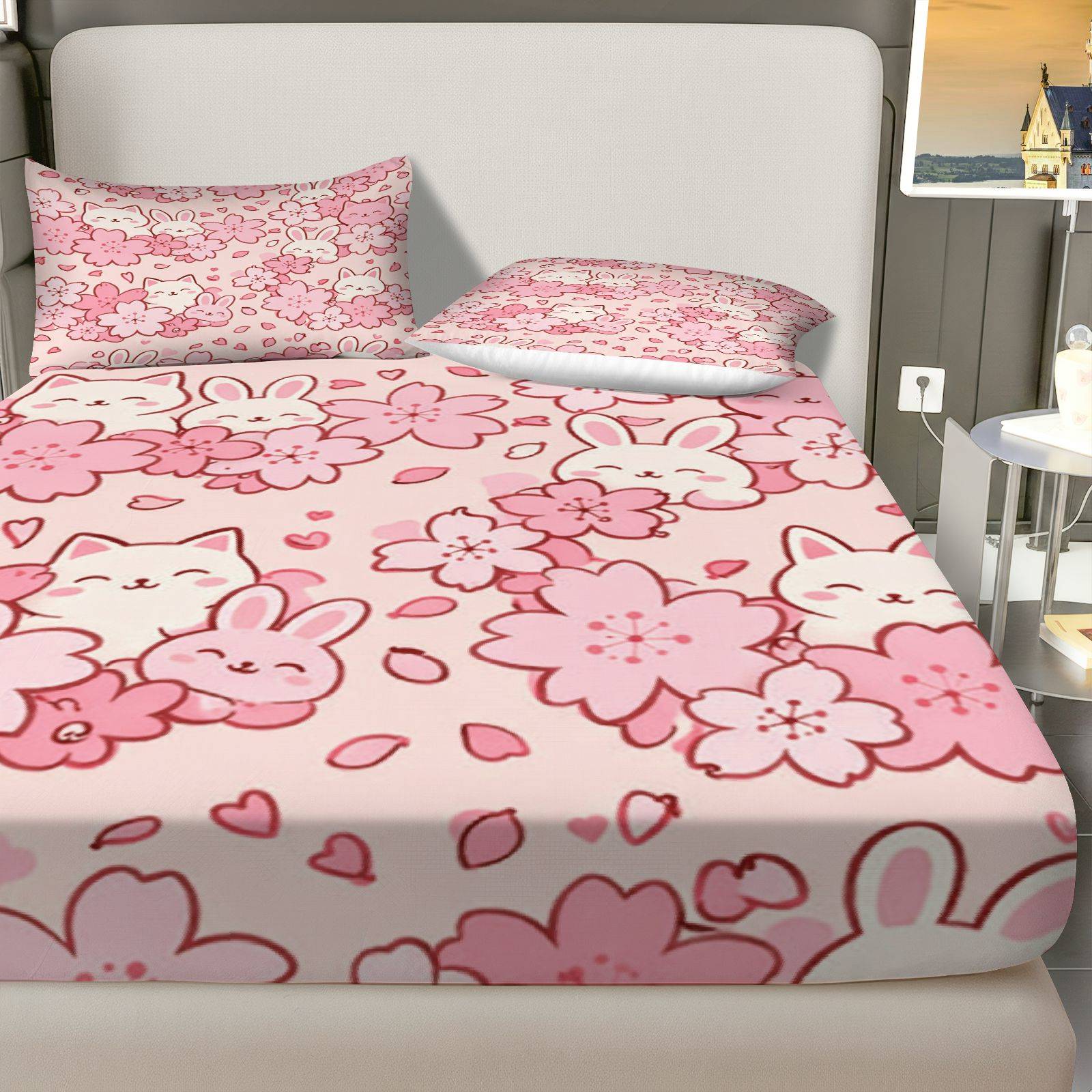 Sakura Tavşan Kedi Yatak Seti, - Baby Nursery Themes incelemesi ve fiyatı